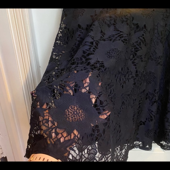 Aeropostale  Navy Blue Lace Skater Dress Sleeveless Sz XL. Runs Small - Picture 2 of 6